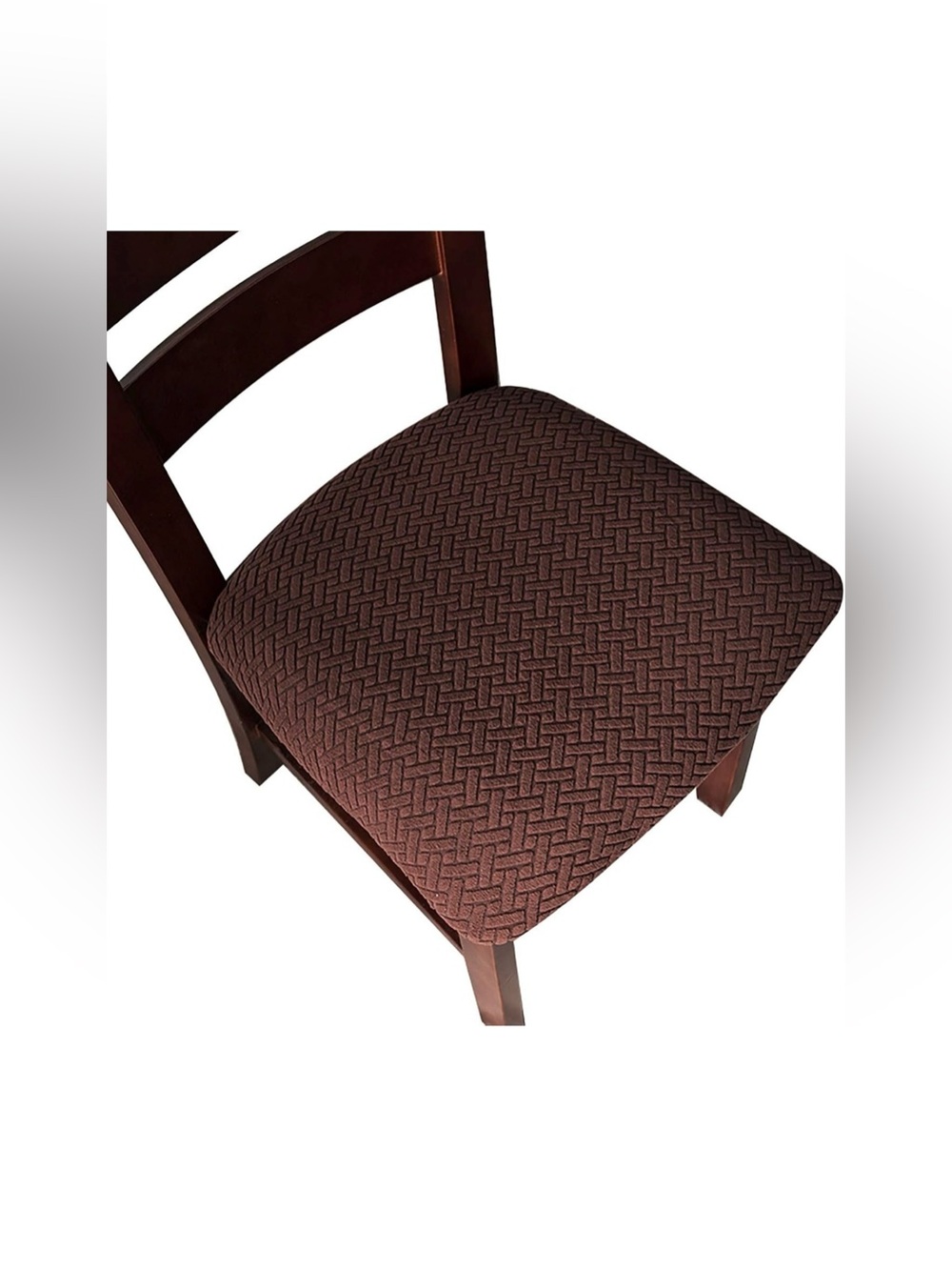 Seat Slipcovers for Dining Room Chairs (Chocolate), Set of 4